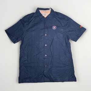 Tommy Bahama Hawaiian,MLB  Astros Bases Loaded Camp "SAMPLE" Shirt Size M Silk
